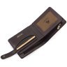 Маленький чоловічий гаманець із натуральної шкіри коричневого кольору без монетниці Visconti Massa 68944 - 5