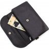 Класичний чорний гаманець-клатч з натуральної шкіри з клапаном ST Leather (14034) - 5