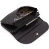 Классический черный кошелек-клатч из натуральной кожи с клапаном ST Leather (14034) - 2