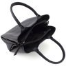 Черная женская сумка среднего размера из натуральной кожи с ручками KARYA 69744 - 8