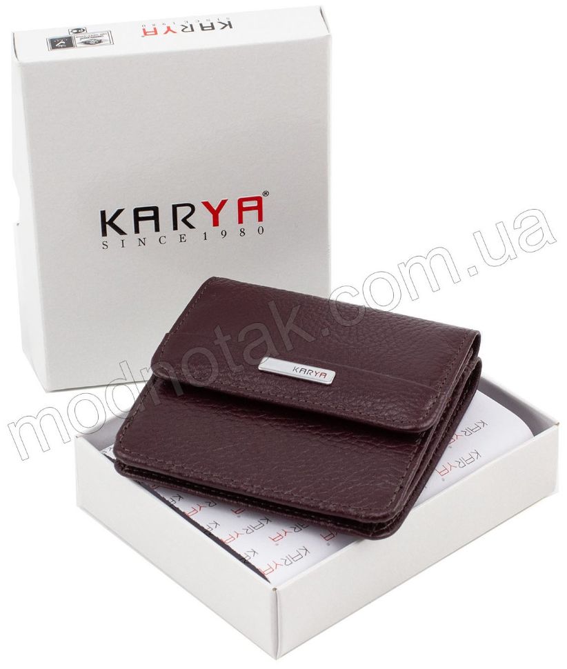 Женский маленький кошелек с фиксацией на кнопку KARYA (1106-243)