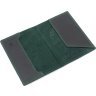 Шкіряна обкладинка для паспорта у зеленому кольорі з малюнком герба України - BlankNote (50245) - 7