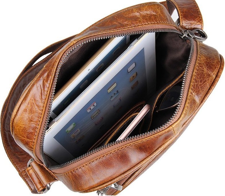 Винтажная наплечная сумка под планшет среднего размера VINTAGE STYLE (14418)