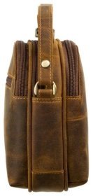 Маленька жіноча коричнева сумка з натуральної шкіри на плече Visconti 81945