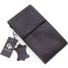 Шкіряна вертикальна сумка-гаманець з гладкої шкіри Grande Pelle (10163) - 5
