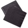Солидное мужское портмоне из черной кожи с тиснением KARYA (0910-53) - 3