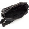 Горизонтальна сумка на плече із натуральної чорної шкіри H.T Leather (19463) - 6
