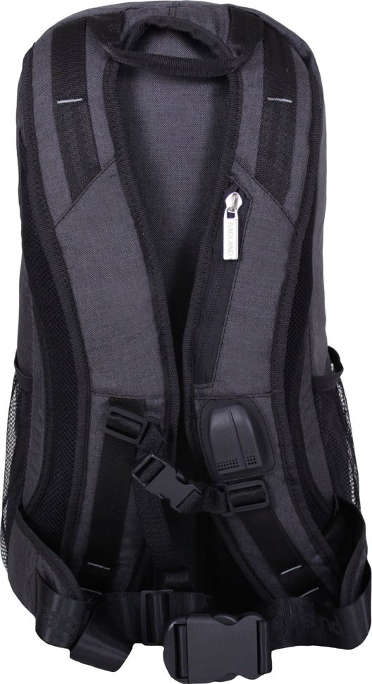 Темно-сірий чоловічий текстильний рюкзак під ноутбук 15 дюймів Bagland (53145)