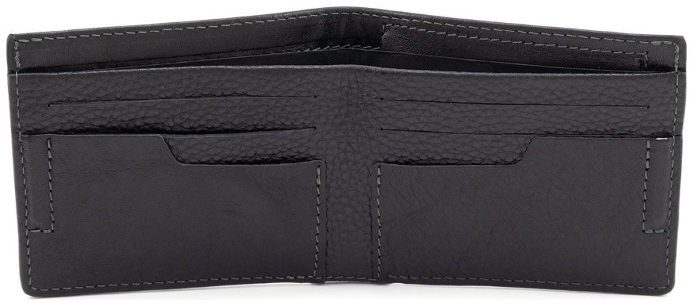 Мужское портмоне из двух видов итальянской кожи с фиксацией на магнит Grande Pelle 103345 фото №2 Мужское портмоне из двух видов итальянской кожи с фиксацией на магнит Grande Pelle 103345 modnotak фото №2