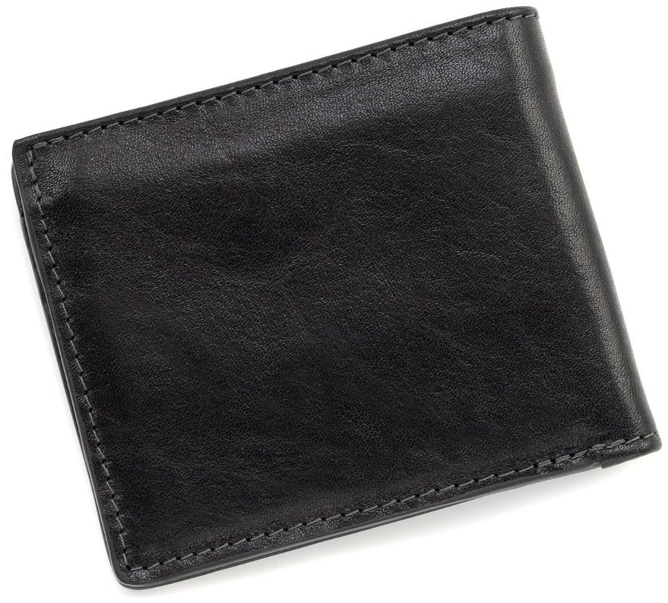 Мужское портмоне из двух видов итальянской кожи с фиксацией на магнит Grande Pelle 103345 фото №3 Мужское портмоне из двух видов итальянской кожи с фиксацией на магнит Grande Pelle 103345 modnotak фото №3