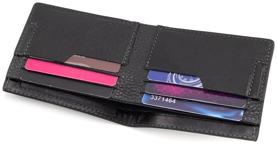 Мужское портмоне из двух видов итальянской кожи с фиксацией на магнит Grande Pelle 103345 фото №5 Мужское портмоне из двух видов итальянской кожи с фиксацией на магнит Grande Pelle 103345 modnotak фото №5