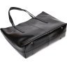 Жіноча шкіряна сумка шоппер чорного кольору Vintage (2422095) - 3