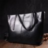 Женская кожаная сумка шоппер черного цвета Vintage (2422095) - 8