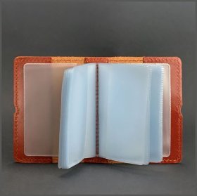 Светло-коричневая визитница из натуральной кожи на резинке BlankNote (12213)