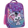 Фіолетовий текстильний шкільний рюкзак для дівчаток з котиком Bagland (53745) - 1