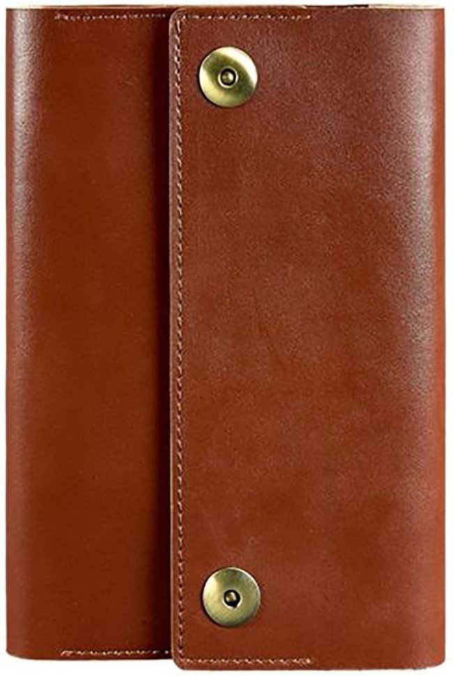 Кожаный блокнот (Софт-бук) светло-коричневого цвета с ручкой в комплекте BlankNote (13945)
