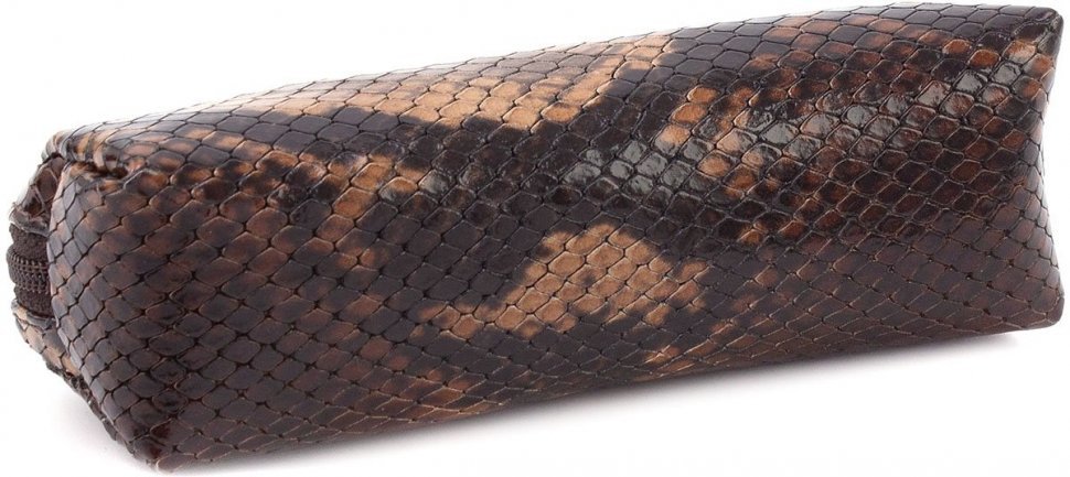 Стильна ключниця з натуральної шкіри під змію KARYA (15955)