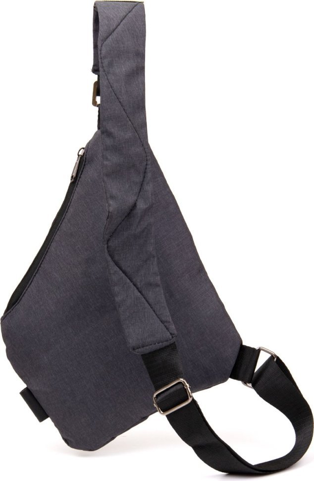 Сіра нейлонова чоловіча сумка-слінг з ремінцем через плече Vintage (20558)