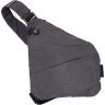 Серая нейлоновая мужская сумка-слинг с ремешком через плечо Vintage (20558) - 3