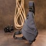 Серая нейлоновая мужская сумка-слинг с ремешком через плечо Vintage (20558) - 6