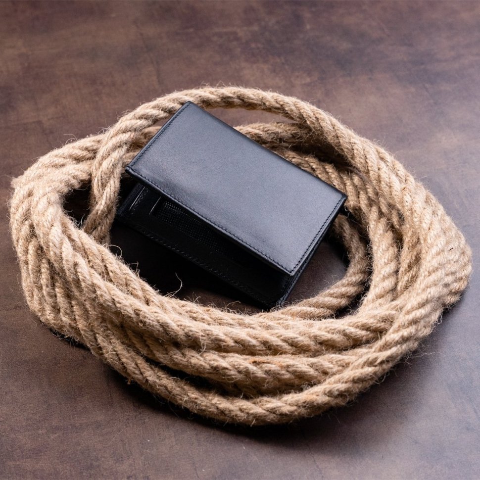 Черное вертикальное мужское портмоне из гладкой кожи без фиксации KARYA (2417392) фото №19 Черное вертикальное мужское портмоне из гладкой кожи без фиксации KARYA (2417392) modnotak фото №19