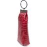 Червона жіноча ключниця з натуральної лакової шкіри на блискавці KARYA (2420931) - 2