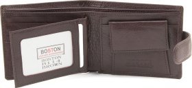Кишеньковий портмоне з натуральної шкіри на кнопці BOSTON (18380) - 2