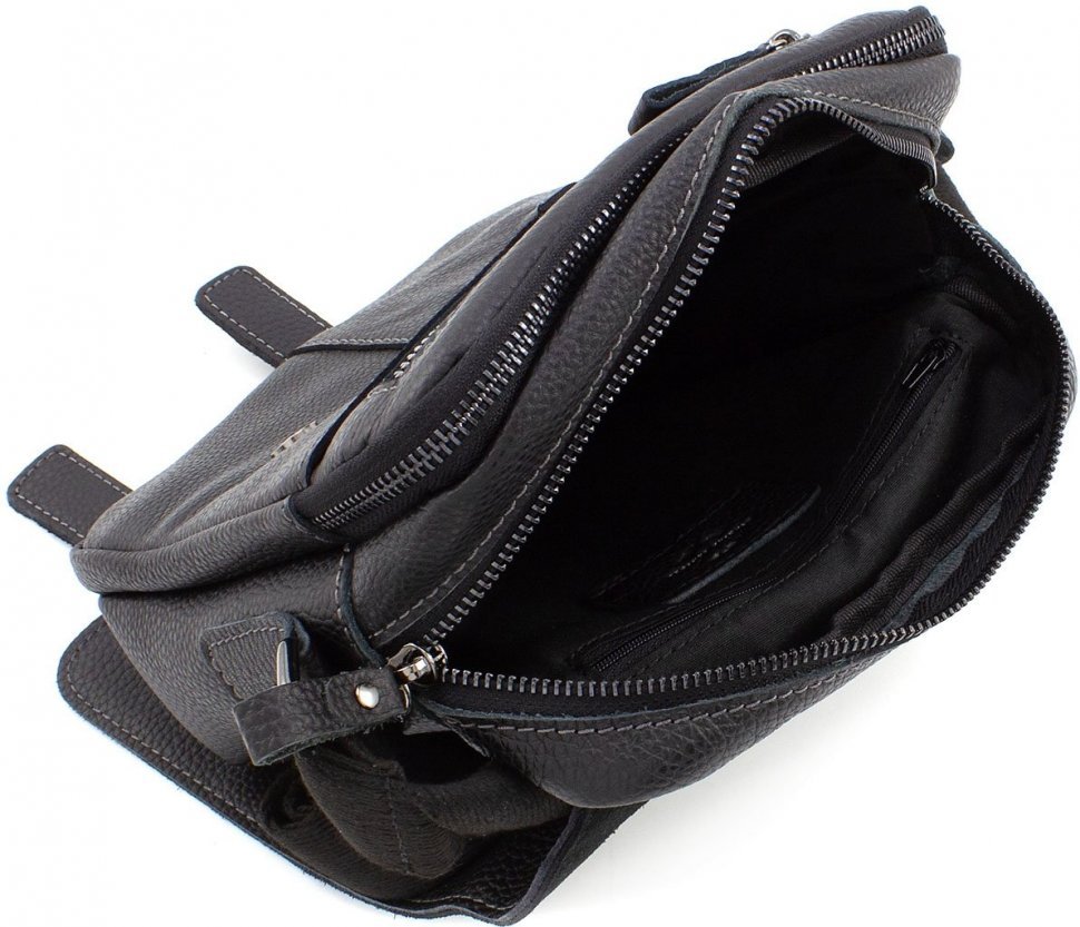 Мужская повседневная сумка на плечо с клапаном Leather Collection (11538)