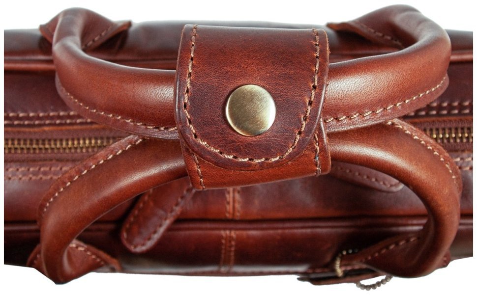 Мужская кожаная сумка для ноутбука через плечо на молнии Ashwood K46 коричневого цвета 95445 фото №6 Мужская кожаная сумка для ноутбука через плечо на молнии Ashwood K46 коричневого цвета 95445 modnotak фото №6