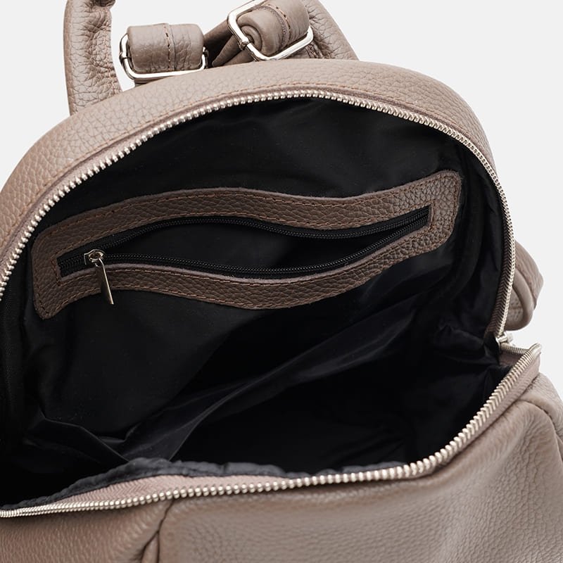 Женский кожаный рюкзак формата А4 в цвете тауп Ricco Grande (21438)
