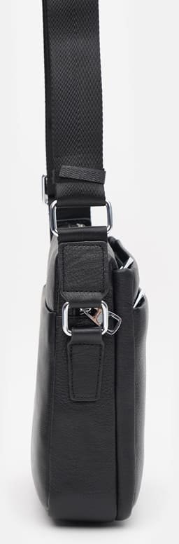Добротна сумка-планшет з натуральної шкіри в чорному кольорі Ricco Grande (19279)