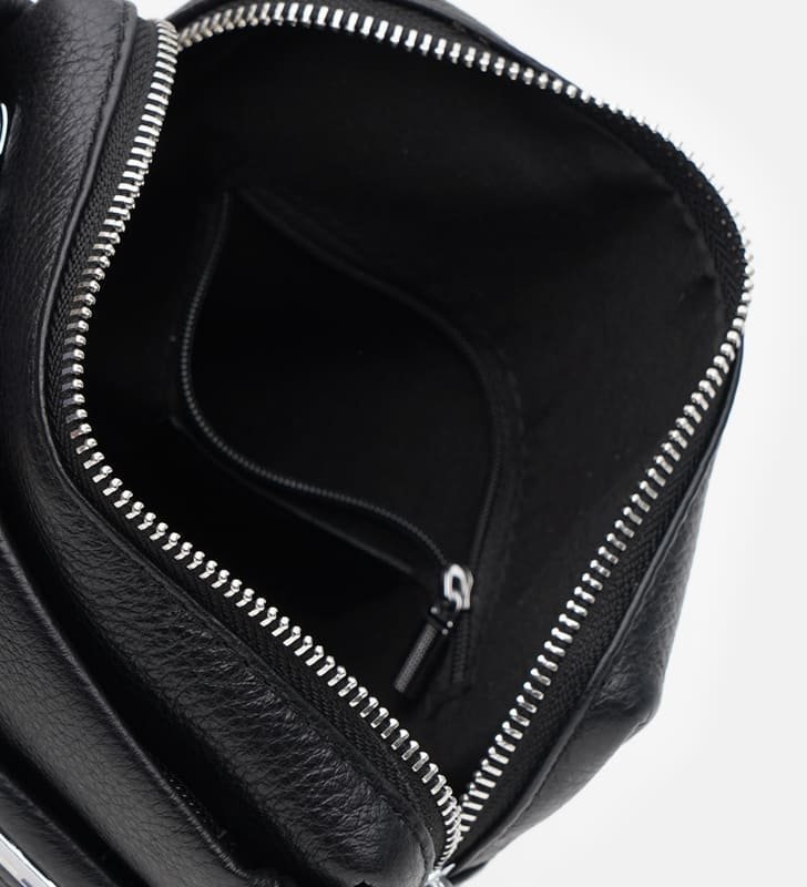 Добротна сумка-планшет з натуральної шкіри в чорному кольорі Ricco Grande (19279)