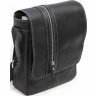 Наплічна сумка планшет зі шкіри Крейзі чорного кольору VATTO (11986) - 1