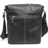 Наплечная сумка планшет из кожи Крейзи черного цвета VATTO (11986) - 3