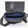 Наплечная сумка планшет из кожи Крейзи черного цвета VATTO (11986) - 4