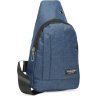 Синя чоловіча текстильна сумка-слінг через плече Monsen (56745) - 1