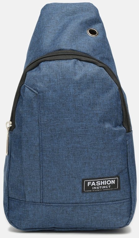 Синя чоловіча текстильна сумка-слінг через плече Monsen (56745)