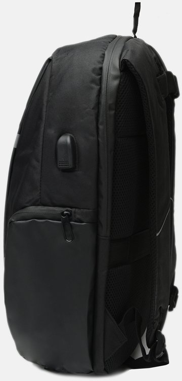 Добротный мужской рюкзак под ноутбук из полиэстера в черном цвете Monsen (56845)