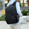 Добротний чоловічий рюкзак під ноутбук із поліестеру в чорному кольорі Monsen (56845) - 6
