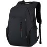 Добротний чоловічий рюкзак під ноутбук із поліестеру в чорному кольорі Monsen (56845) - 7