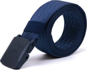 Синий текстильный мужской ремень под брюки Vintage (2420588)
