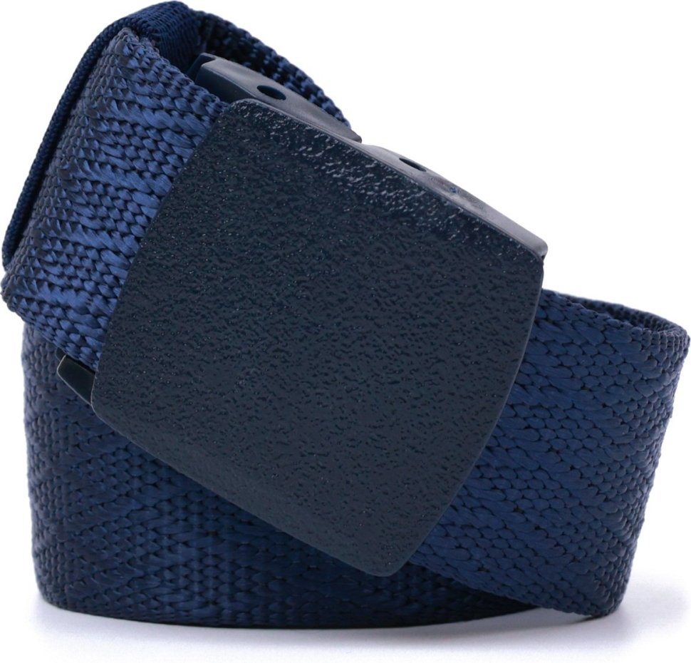 Синий текстильный мужской ремень под брюки Vintage (2420588)