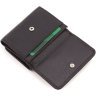 Компактный женский кошелек из натуральной кожи черного цвета ST Leather 1767245 - 5