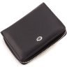 Шкіряний жіночий гаманець чорного кольору з місткою монетницею ST Leather 1767345 - 3