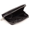 Кожаный женский кошелек черного цвета с вместительной монетницей ST Leather 1767345 - 7