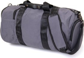 Сіра чоловіча спортивна сумка з текстилю з ручками Vintage (20641)