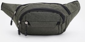 Мужская текстильная сумка на пояс в цвете хаки Monsen (22101)