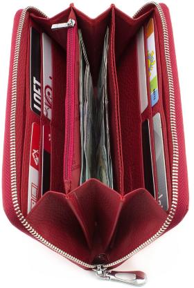 Зручний жіночий гаманець червоного кольору на блискавці ST Leather (16409) - 2