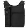 Чоловіча текстильна сумка-месенджер чорного кольору через плече Confident 77445 - 1