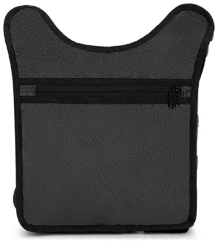 Мужская текстильная сумка-мессенджер черного цвета через плечо Confident 77445